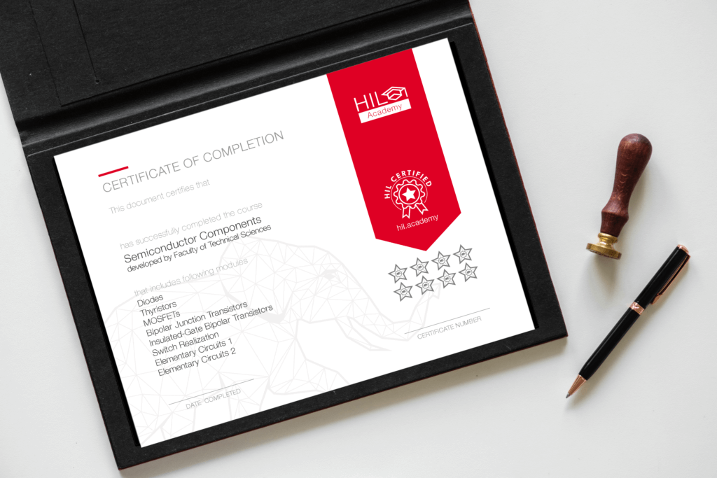 Certificate Semiconductor components